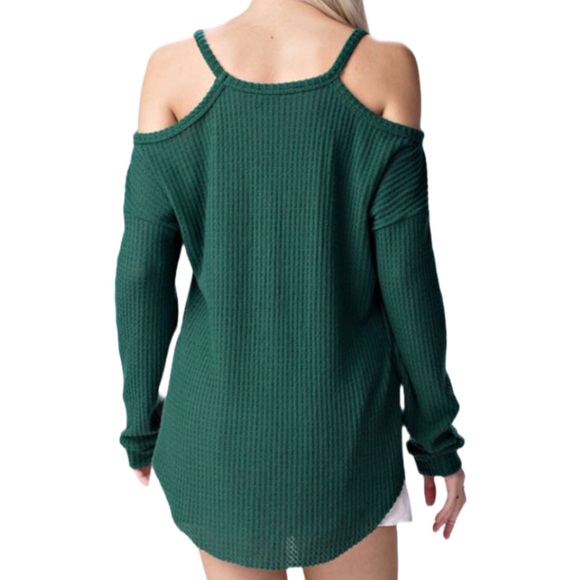 Green Waffle Knit Top - Picture 2 of 10